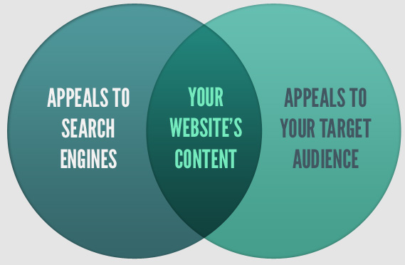 your website's content should appeal to search engines and your target audience